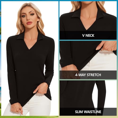 Women's 1/4 Zip Fleece Thermal Long Sleeve Golf Shirt Cold Weather Fleece Jacket2