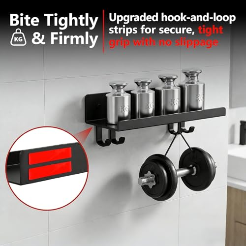 Image of 24 Sets Heavy Duty Hook and Loop Tape Strips with Super Adhesive, Heat Resistant & Waterproof Adhesive Hooks for Picture Hanging, Indoor & Outdoor Use 1.18 Inch