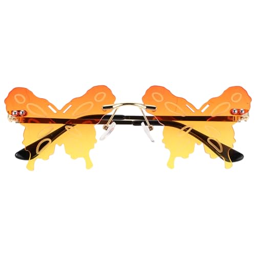 OUNONA Gafas de sol de sin montura: gafas con forma de degradada para mujeres y hombres, regalos para fiestas de Halloween y Navidad.