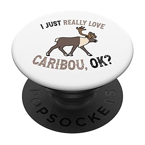 I Love Caribou Funny Caribou PopSockets Swappable PopGrip Cover