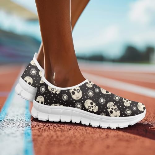 Image of Floral Sneakers for Women Colorful Art Shoes for Women Slip On Casual Work Shoes