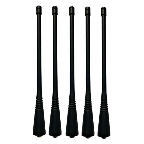 UHF 403-520MHz Whip Antenna PMAE4016 for Motorola CP040 CP185 CP200 CP200D CP200XLS GP300 EX500 EX600CT250 PR400 HT750 HT1250 Portable Two-Way Radio (Pack of 5) Cover