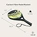 Bearclaw Padel Racket - Green/Black - Carbon Fiber Surface with EVA Memory, Flex Foam Core - Lightweight Padel Racquet
