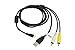 Produktbild vhbw Audio Video AV Composite Kabel mit USB Anschluss kompatibel mit Casio Exilim EX-H10, EX-H5, EX-H50, EX-S9, EX-Z16 Kamera, Digitalkamera