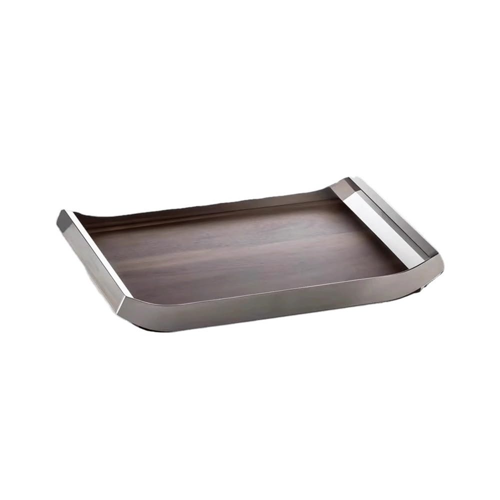 Plateau petit déjeuner noyer rangement maison et bougies design