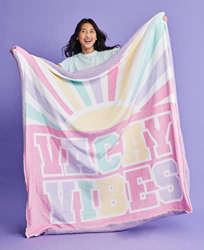 Couverture douce iscream Vacay Vibes en velours polaire double face