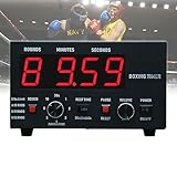 Box-Intervall-Timer Mit Großem Bildschirm, Klassischer Profi-Fitness-Timer, Einstellbarer Ton/Trainingszeit/Zykluswiederholungen, Muay-Thai-Trainingstimer Für Boxen, Muay Thai, Kämpfen, Taekwondo