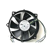 DJHAQDM Compatible for EVERFLOW F129025SU 12V 0.38A 4-Wire Cooling Fan