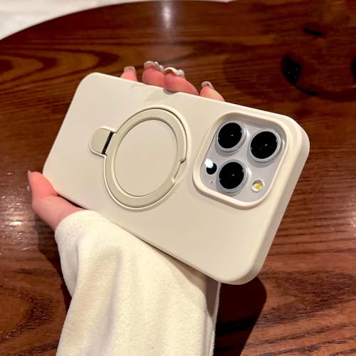 Coque silicone liquide iPhone 14 Pro Max anti-chute avec support dos