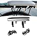 Aosekaa Bicycle Rear Seat Cushion Passenger Back Seat Pad Convenient Replacement Practical Soft Pad with Foldable Footrests, Black Silver