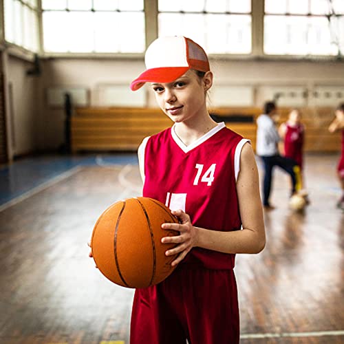 6 Pack Kids Mesh Trucker Hat Diy Sublimation Blank Baseball Hat Cap Adjustable Sports Outdoor Snapback Sun Hat Trucker Cap (6Pack-Pink White) #TOP6