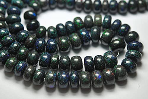 Opale noire de matrice australienne en perles rondelles 7.5-10mm LKBEADS pour création bijoux
