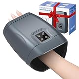 JQX Hand Massager with Heat and Compression, Cordless Electric Hand Massager, 3 Levels Pressure for Finger, Gifts for Women, Men(Grey)