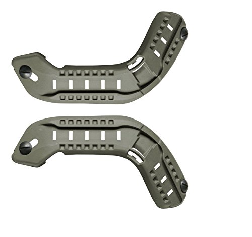 DLP Tactical - ARC Accessory Rail Kit for ACH/MICH Combat Helmets, Side Rail System for Lights, Cameras & Tactical Accessories – Easy Install, High-Strength Polymer - Green