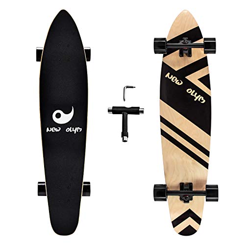 New Olym Longboard Skateboard, 44 Inch 8 Layer Canadian Ma...