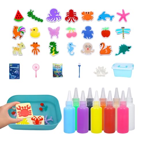 Genérico Kit Elfo Mágico Agua – Gel Aqua Para Niños, Manualidades Squishy DIY Regalo Cumpleaños Niños Niñas | Para 5+ Años Fiesta Aula Escuela Tiempo Familiar Hogar