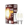 GE Relax LED Light Bulbs, 40 Watt, Soft White, Decorative Bulbs, Clear, Small Base 2 Count (Pack of 1)