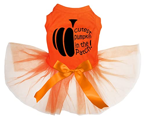 Robe pour chien Pumpkin orange en taille M pour Halloween et l'automne - 2
