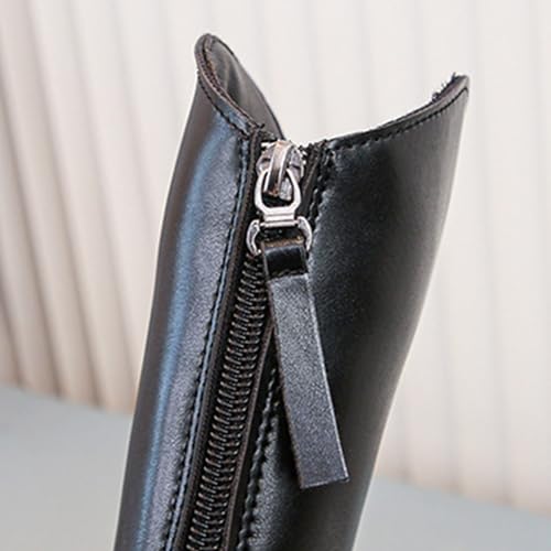 Toddler Girls Mid Calf Boots PU Leather Zipper Riding Boots Non Slip Boots Warm Winter Shoes for Kids4