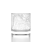 Laser-etched whiskey tumbler: Each Well Told rocks whisky glass is engraved by a skilled artisan and features an intricate wraparound street map with gps coordinates. Glasses are carefully packed in our elegant, eco-friendly gift boxes for a truly am...