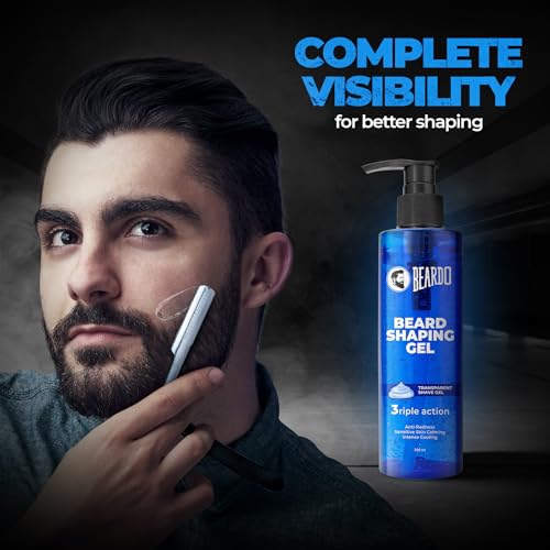 Image of Beardo Precision Edge Combo | Shaping Gel + Ape-X Go Pocket Trimmer + Styling Tool | Precision Beard Grooming Kit for Men | Perfect Beard Lines, Clean Cheek Line, Jawline & Styling Tool | Gromming Kit