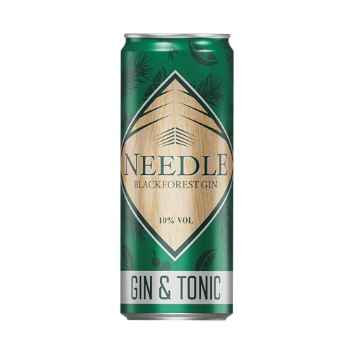 Needle Black Forest Gin&Tonic - der fertige G&T aus der Dose mit original Needle Gin (alc. 10% vol) - 12 x 0,33l (Preis inkl. €3,00 Pfand)