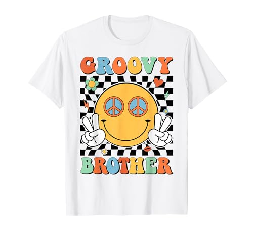 Groovy Brother Matching Family 70s 80s Retro Hippie Costume T-Shirt