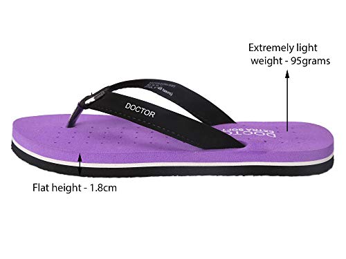 Image of DOCTOR EXTRA SOFT House Slipper for Women's Care Dr Orthopaedic Super Comfort Fitting Flat Cushion Chappal Flip-Flop for Ladies & Girl's