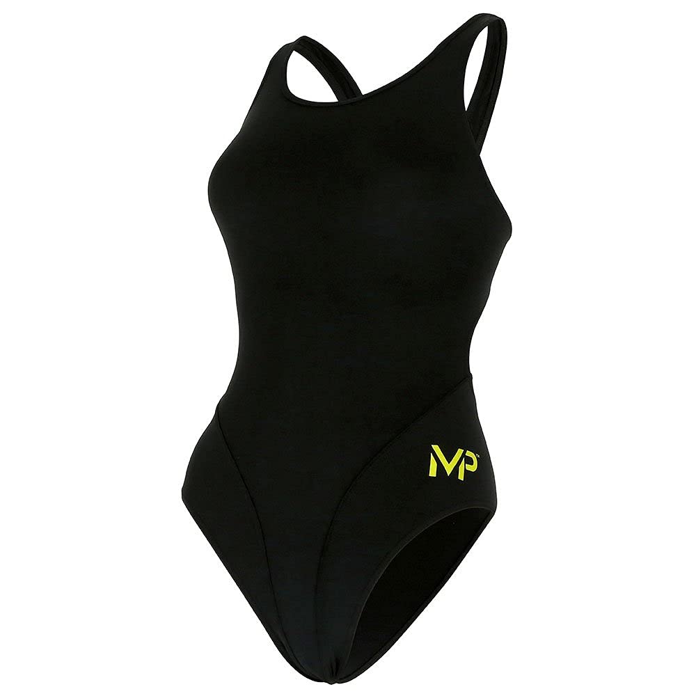 MP Michael PhelpsMichael Phelps Solid Mid Back Swimsuit Black