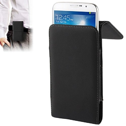 Étui ceinture Verykool Cyprus LTE SL6010 vertical noir en cuir et métal