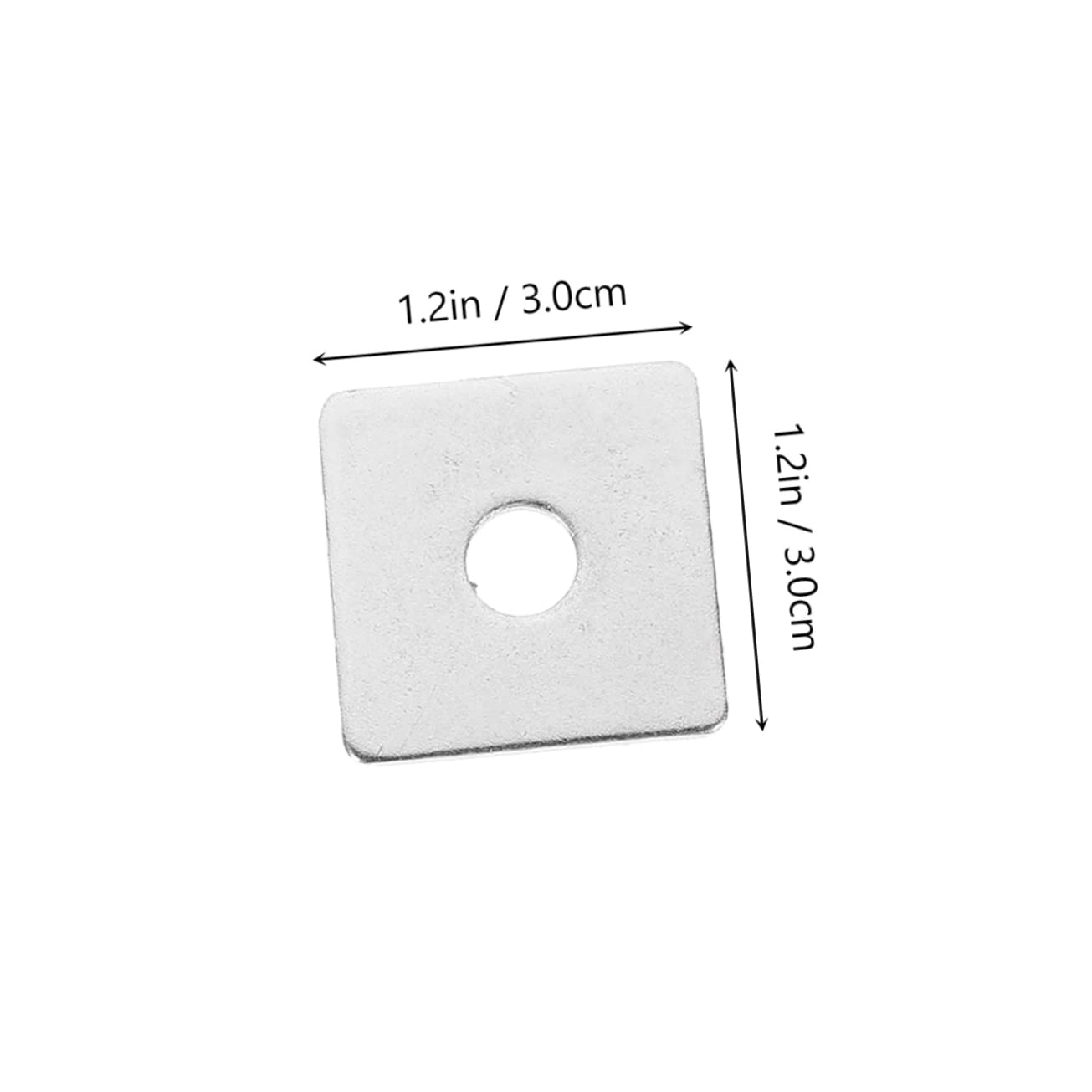 KICHOUSE Stainless Steel Square Washers 10pcs Set Fit for Construction Channels Heavy Duty Plate Fasteners