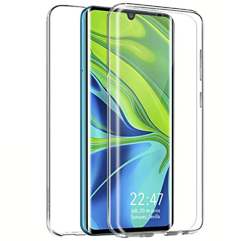 PLANETMOVIL Funda 360 Compatible con [[ Xiaomi Mi Note 10 / MI NOTE10 Pro ]] Carcasa Doble Cara 360 de Silicona Delantera + Trasera TPU rigido Doble 100% Transparente Enteriza y Completa