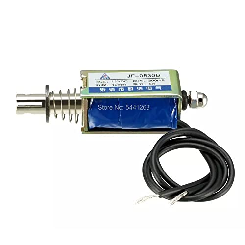Image of xcluma JF-0530B DC 12V 5N Push-Pull Type DC Solenoid Electromagnet Linear Motion