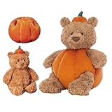 Lotvic Halloween Teddybär, 30cm Kürbisbär-Plüsch, Teddy Plüschtier, Plüsch-Bär, Halloween Kürbis Kuscheltier, für Mädchen Jungen Kinder Partei
