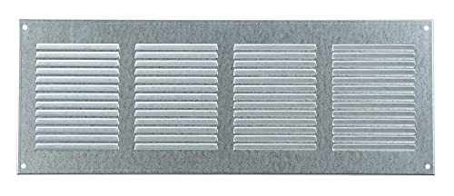400x150mm Grille de Ventilation en Acier, Galvanisé - Grille D'aération avec Moustiquaire