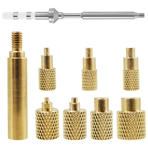 Heat Set Insert Tool M2 M3 M4 M5 M6 M7 M8 Heat Set Insert Tip Kit TS100 Brass Soldering Iron Tip Set 3D Printer Soldering Tip Press Tool for Plastic 3D Printer Components