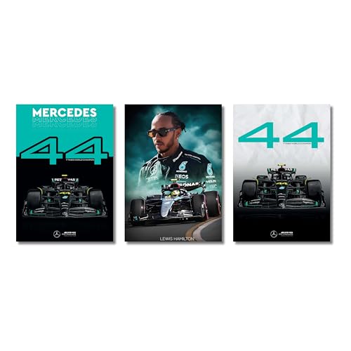 Image of Live Mad Live Crazy Pack of 3 - Popular F1 Driver Lewis Hamilton Wall Posters 8.3X11.7 inch (A4 Size) Included Glue dots Wall Decor Posters Wall Art For Bedroom, Living room, Office