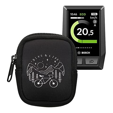 kwmobile Tasche kompatibel mit Bosch Kiox - Bike GPS Hülle Bike Life Weiß Schwarz Cover