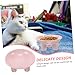 MERRYHAPY Elevated Cat Feeder Plastic Cat Bowl Angled Design for Easy Access to Food and Water for All Supports Healthy Eating Posture