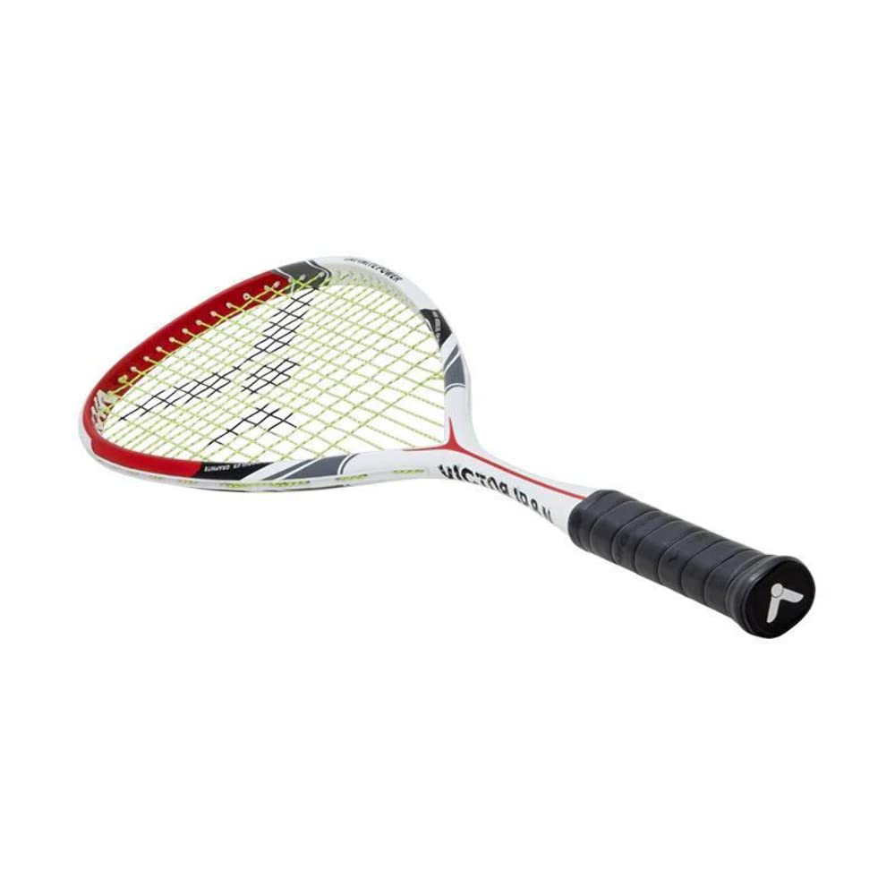 VICTOR IP 8 N Squash Racket, 130 g, Head Heavy Balance with Teardrop/Open Throat headform, Strung, Racket Cover Included