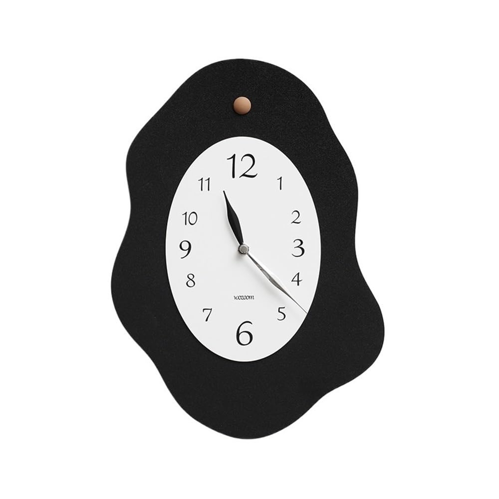 DFHS46JK Wall Decor Minimalist Style Creative Pendulum Clock Home 28 * 39cm Frameless Wooden Wall Clocks with Silent Quartz Movement for living room decor