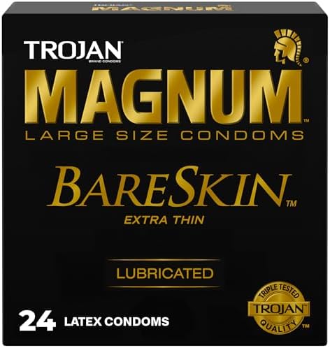 Trojan Magnum BareSkin Large Condoms for Men, 24 Count