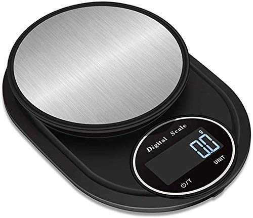 電子スケール 0.1g/10kg 高精度デジタルキッチンスケール ステンレススチール電子ジュエリースケール (A-5kg/0.1g