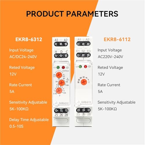 Relais de niveau d'eau EKR8-6112 AC220V interrupteur à flotteur