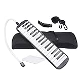 Con la boquilla paja bendy largo puede establecer la melódica sobre una mesa y jugar como un teclado pequeño.