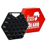 The BEARD BLACK Silicone Beard Scrubber, Facial Hair Exfoliator Brush, Deep Cleans, Removes Beardruff & Dandruff, Unclogs Pores & Helps Hair Growth, Soft-Touch Shower & Bathroom Accessory for Men
