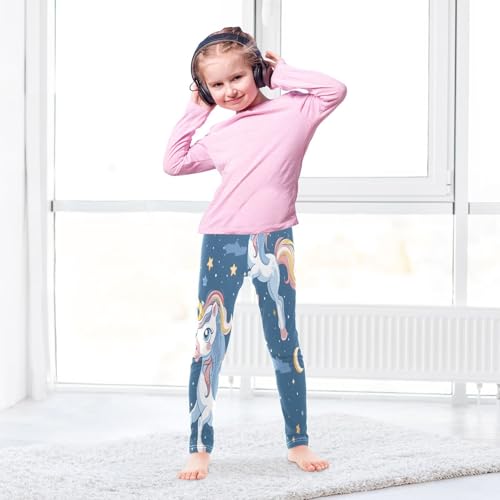 Toddler Girls Leggings Printed Yoga Pants Leggings Blue Hair Unicorn for Kids4