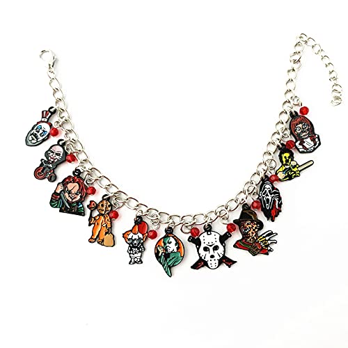Hsyletb Halloween Jason Voorhe Fredy Kruege Michael Myrs Horror Charm Bracelet Gifts For Girl Woman #TOP1