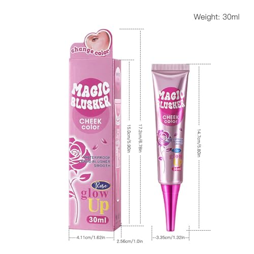 Rubor Líquido Para Mejillas | Tono Duradero Autoadaptable Y Natural Para Mejillas | Accesorio Cosmético De Contorneado, Iluminación Y Definición Facial Para Piel Grasa Y Seca - imagen 6