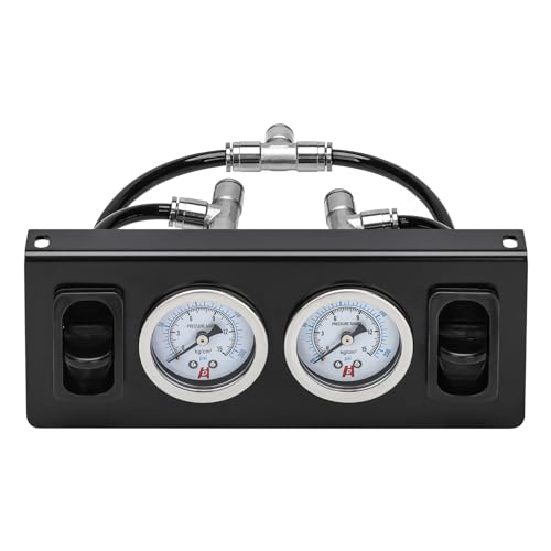 Panel Paddle Valve Switch with Two Air Suspension Pressure Gauge Air Fittings Contorl Air Bags in Car Suspension System